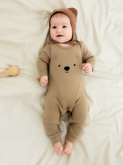 Комбинезон детский «Крошка Я» Baby Bear, рост 74-80, бежевый