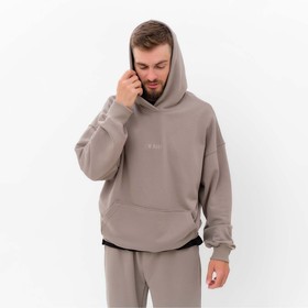 Толстовка мужская (худи) MIST Men's casual размер 54, серо-бежевый 9670463