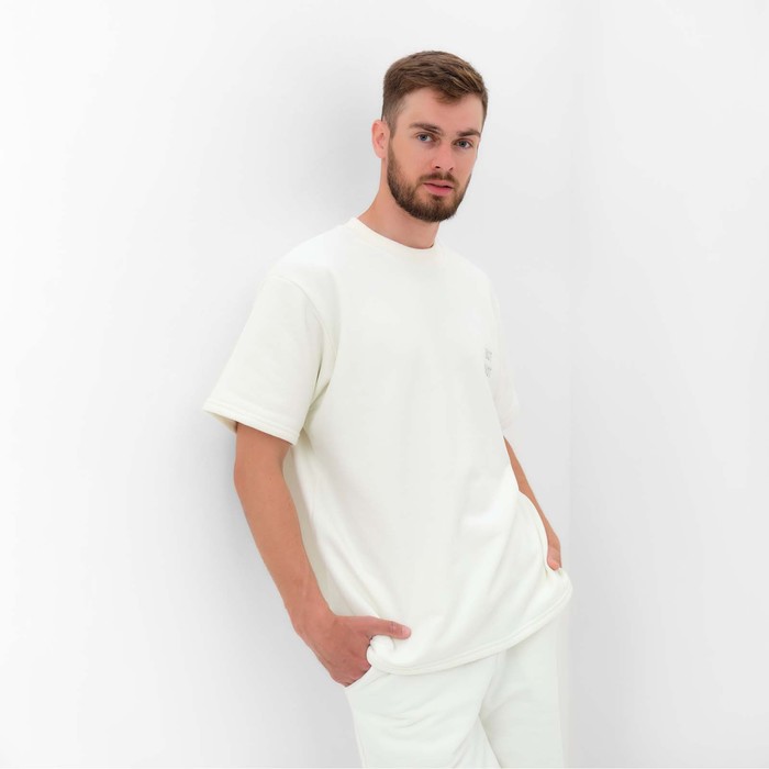 Футболка мужская MIST Men's casual размер 48, молочный - Фото 1