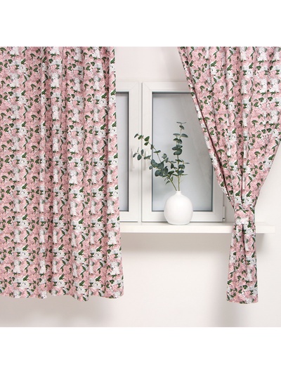 Шторы для кухни «Этель. Попугай» 149×180 см - 2 шт., подхваты - 2 шт.