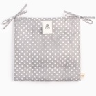 Подушка на стул «Этель. Звёзды», 42×42 см, серая 9596615