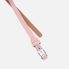 Ремень женский, ширина 1,5 см, винт, пряжка серебро, цвет розовый - фото 22385852