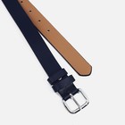 Ремень женский, ширина 2,5 см, винт, пряжка металл, цвет синий - фото 22385936