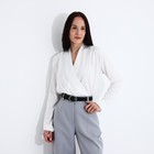 Ремень женский, ширина 3 см, винт, пряжка металл со вставкой, цвет чёрный - фото 22385991