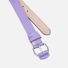 Ремень женский, ширина 3 см, пряжка со вставкой, цвет сиреневый - фото 22386023