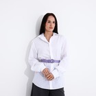 Ремень женский, ширина 3 см, пряжка со вставкой, цвет сиреневый - фото 22386024