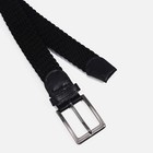 Ремень, ширина 3.5 см, резинка, пряжка металл, цвет чёрный - Фото 2