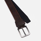 Ремень мужской, ширина 4 см, винт, пряжка металл, цвет коричневый - фото 22386241