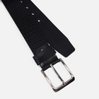 Ремень мужской, ширина 4 см, винт, пряжка металл, цвет чёрный - фото 22386253