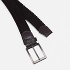 Ремень, ширина 3.5 см, резинка, пряжка металл, цвет коричневый - Фото 2