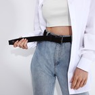 Ремень, ширина 3.5 см, резинка, пряжка металл, цвет коричневый - Фото 3