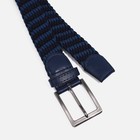 Ремень, ширина 3.5 см, резинка, пряжка металл, цвет тёмно-синий - фото 22386277