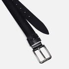 Ремень мужской, ширина 4 см, винт, пряжка металл, цвет чёрный - фото 61899590