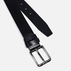 Ремень мужской, ширина 4 см, винт, пряжка металл, цвет чёрный 9847717