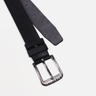 Ремень мужской, ширина 4 см, винт, пряжка металл, чёрный - фото 53039541