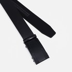 Ремень мужской, ширина 4 см, автомат, пряжка металл, цвет чёрный - фото 22386427