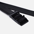 Ремень мужской, ширина 4 см, автомат, пряжка металл, цвет чёрный - фото 22386460