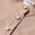 Платье для девочки MINAKU: Cotton collection, бежевое, рост 116 см - Фото 9