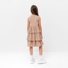 Платье для девочки MINAKU: Cotton collection цвет бежевый, р-р 128 - Фото 4