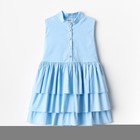 Платье для девочки MINAKU: Cotton collection цвет голубой, р-р 116 9783698 - фото 10673461