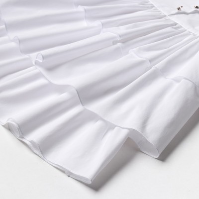 Платье для девочки MINAKU: Cotton collection на пуговицах, белое, рост 116 см