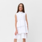 Платье для девочки MINAKU: Cotton collection цвет белый, р-р 122 - фото 10673477