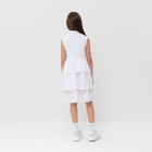 Платье для девочки MINAKU: Cotton collection цвет белый, р-р 122 - Фото 4