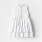 Платье для девочки MINAKU: Cotton collection цвет белый, р-р 122 - Фото 7