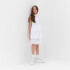 Платье для девочки MINAKU: Cotton collection цвет белый, р-р 134 - Фото 5