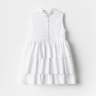 Платье для девочки MINAKU: Cotton collection цвет белый, р-р 134 - Фото 7