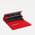 Кошелёк женский на магнитах, цвет красный - фото 22386904