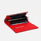 Кошелёк женский на магнитах, цвет красный - фото 22386943