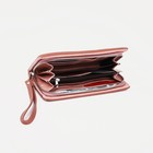 Кошелёк женский на молнии с ремешком, цвет розовый - фото 22387040