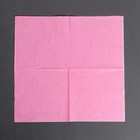 Салфетки бумажные, однотонные, 25х25 см, набор 20 шт., цвет розовый - фото 187541