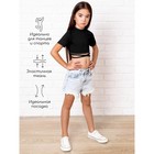 Топ для девочки с короткими рукавами Amarobaby Generation, рост 152 см, цвет чёрный - Фото 3