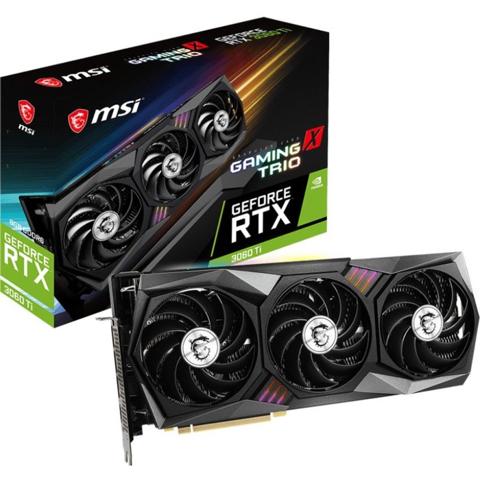 Видеокарта MSI GAMING X TRIO 8GD6X, RTX 3060Ti 8 Гб, GDDR6Х, HDMI, DP - фото 51312494