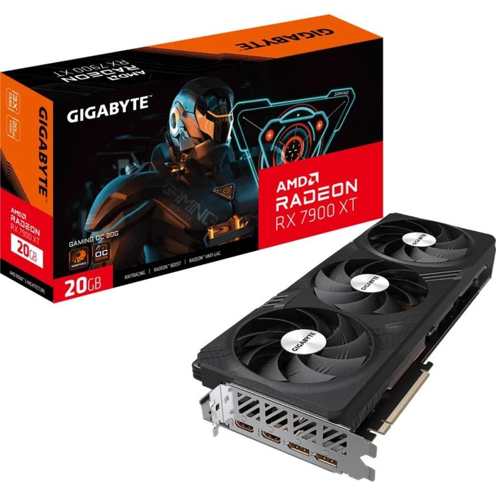 Видеокарта Gigabyte GV-R79XTGAMING OC-20GD, RX 7900XT 20 Гб, GDDR6, HDMI, DP - фото 51312546