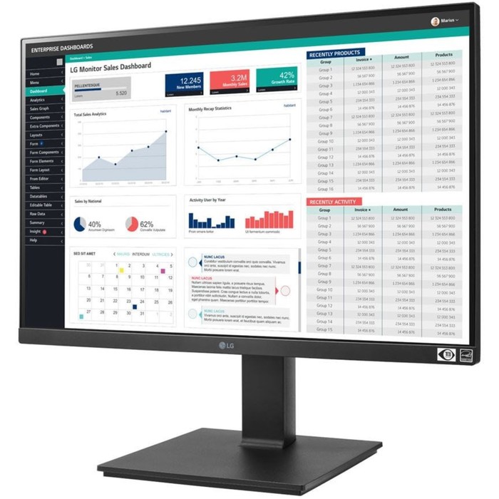 Монитор LG 24BQ55WY-B, 24", IPS, 1920x1200, 60Гц, 5 мс, HDMI, DP, чёрный - фото 51315492 Монитор LG 24BQ55WY-B, 24", IPS, 1920x1200, 60Гц, 5 мс, HDMI, DP, чёрный - фото 51315492