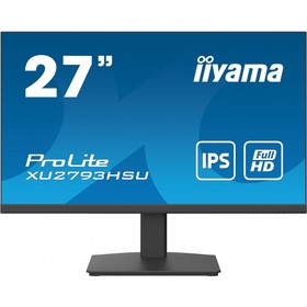 Монитор Iiyama ProLite XU2793HSU-B4, 27", IPS, 1920x1080, 75Гц, 4 мс, HDMI, VGA, DP, чёрный   982833