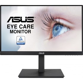 Монитор Asus VA229QSB, 21.5", IPS, 1920x1080, 75Гц, 4 мс, HDMI, VGA, DP, чёрный