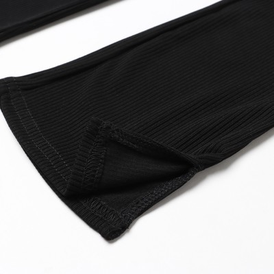 Брюки детские с разрезами KAFTAN, размер 32 (110-116 см), чёрные