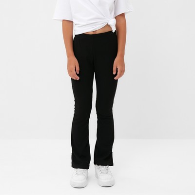 Брюки детские с разрезами KAFTAN, размер 36 (134-140 см), чёрные