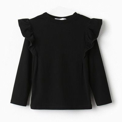 Джемпер для девочки с воланами KAFTAN: School collection, размер 38 (146-152 см), чёрный