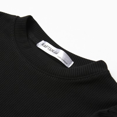 Джемпер для девочки с воланами KAFTAN: School collection, размер 38 (146-152 см), чёрный