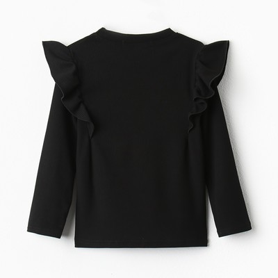 Джемпер для девочки с воланами KAFTAN: School collection, размер 38 (146-152 см), чёрный