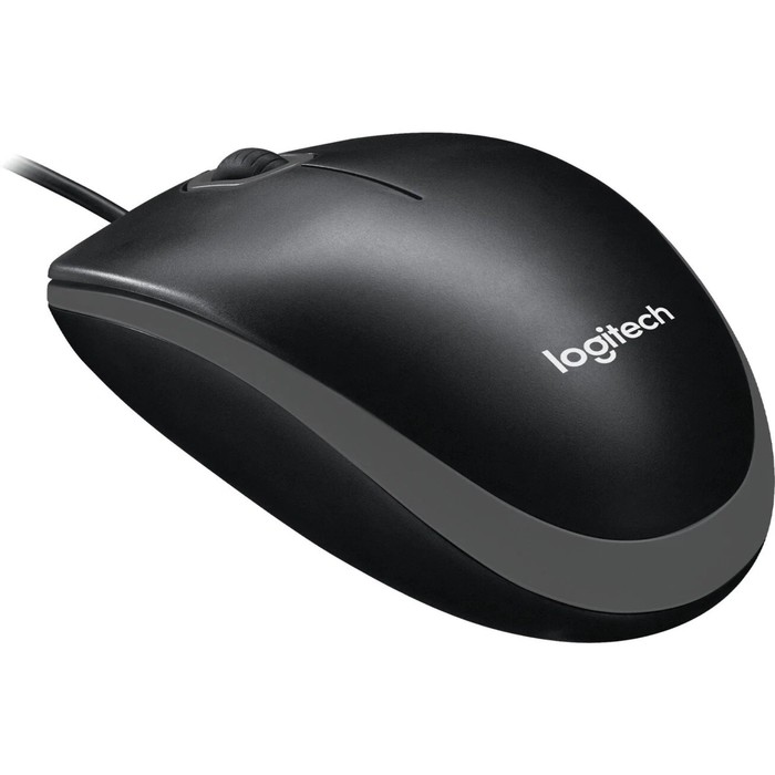 Мышь Logitech B100, проводная, оптическая, 1000 dpi, 1.8 м, черная - фото 51435641