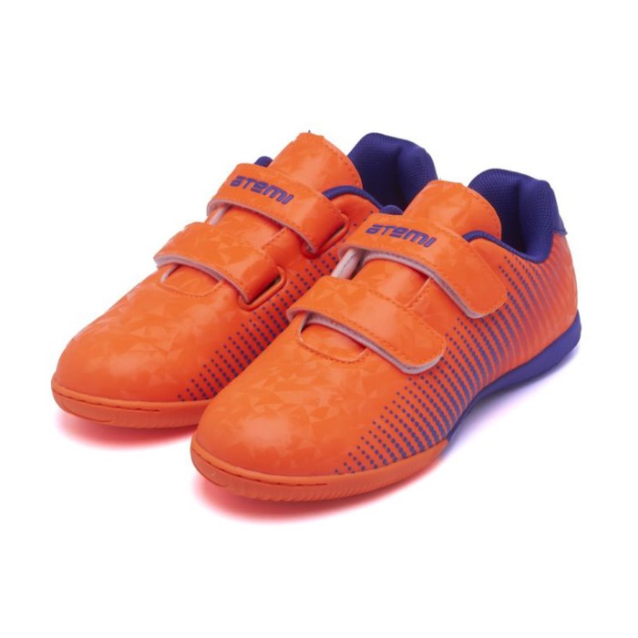 Бутсы футбольные Atemi SBA-006 INDOOR KIDS, оранжевый/фиолетовый, размер 29
