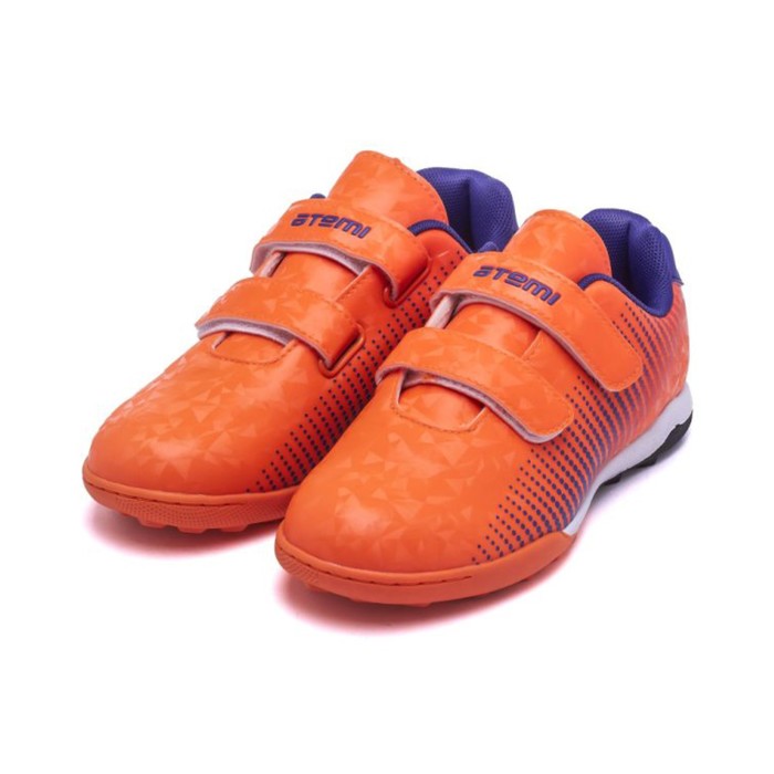 Бутсы футбольные Atemi SBA-006 TURF KIDS, оранжевый/фиолетовый, размер 34 - Фото 1