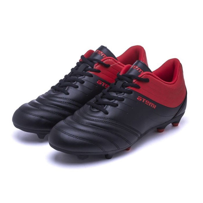 Бутсы футбольные Atemi SBA-002 MSR KIDS, черный/красный, размер 35