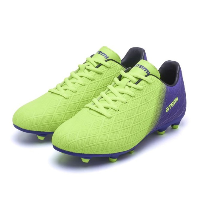 Бутсы футбольные Atemi SBA-005 MSR KIDS, ярко-салатовый/фиолетовый, размер 31 - Фото 1